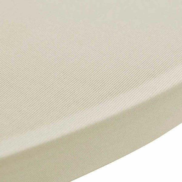 Seisovan Pöydän Päällyste Ø 80 cm Kermanvärinen Stretch 2 kpl