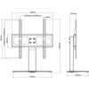 Jalusta TV-teline 26"-42" ruuduille Max VESA 400x400 mm 30 kg