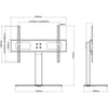 Jalusta TV-teline 37"-55" ruuduille Max VESA 600x400 mm 40 kg