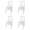 Valkoinen ruokapöydän tuolit Donta (4 kpl mänty)