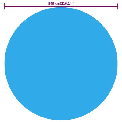 Pyöreä Uima-altaan Suoja 549 cm PE Sininen
