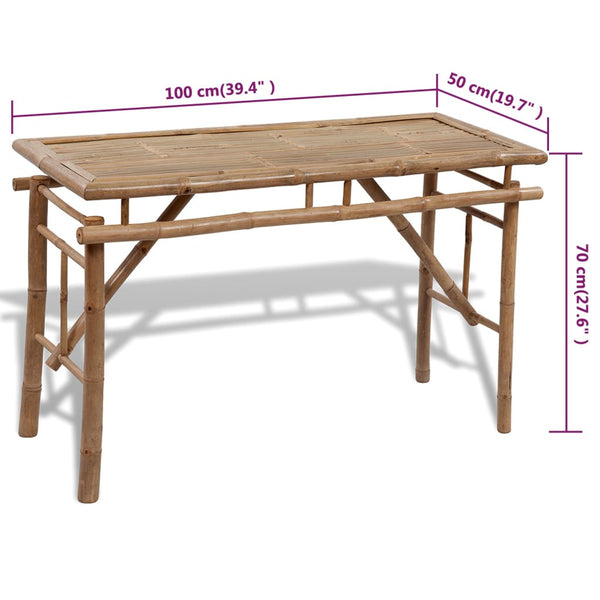 Olutpöytä Ligiana 100cm (2:lla penkillä, bambu)