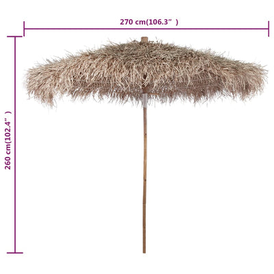 Aurinkovarjo bambu/banaanipuun lehdet 270 cm