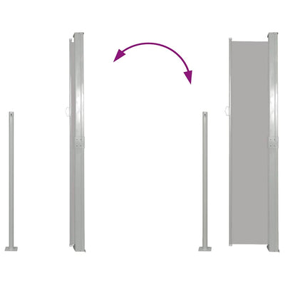 Harmaa sivumarkiisi terassille Snr 160x300cm