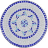 Bistropöytä sininen ja valkoinen 60 cm mosaiikki