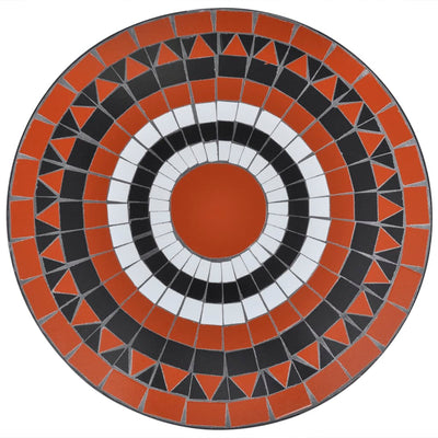 Bistropöytä terrakotta ja valkoinen 60 cm mosaiikki