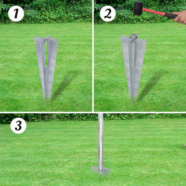 Verkkoaita tolpilla piikeillä galvanoitu teräs 15x0,8 m