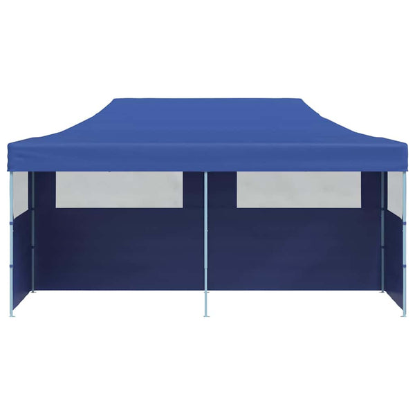 Kokoontaitettava pop-up juhlateltta 3 x 6 m sininen