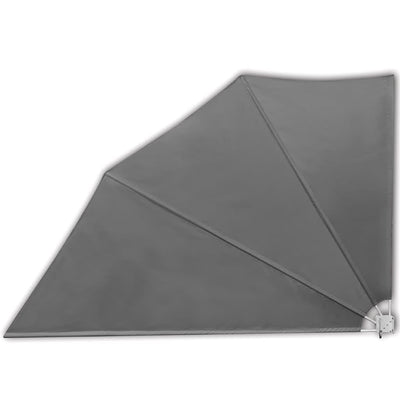 Harmaa kokoontaittuva parvekkeen sivumarkiisi Acxenia 160x240cm