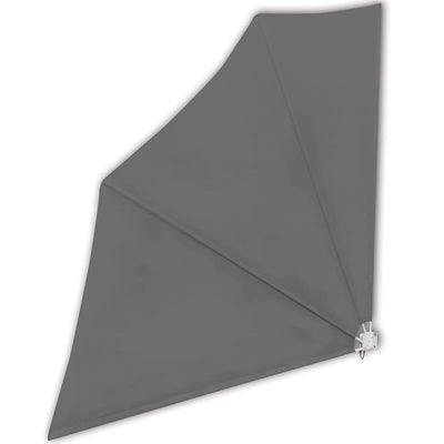 Kokoontaittuva parvekkeen sivumarkiisi harmaa 140x140 cm
