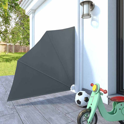 Harmaa kokoontaittuva parvekkeen sivumarkiisi Acxenia 140x140cm