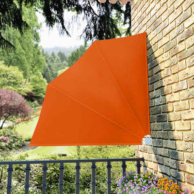 Terrakotta kokoontaittuva parvekkeen sivumarkiisi Acxenia 140x140cm