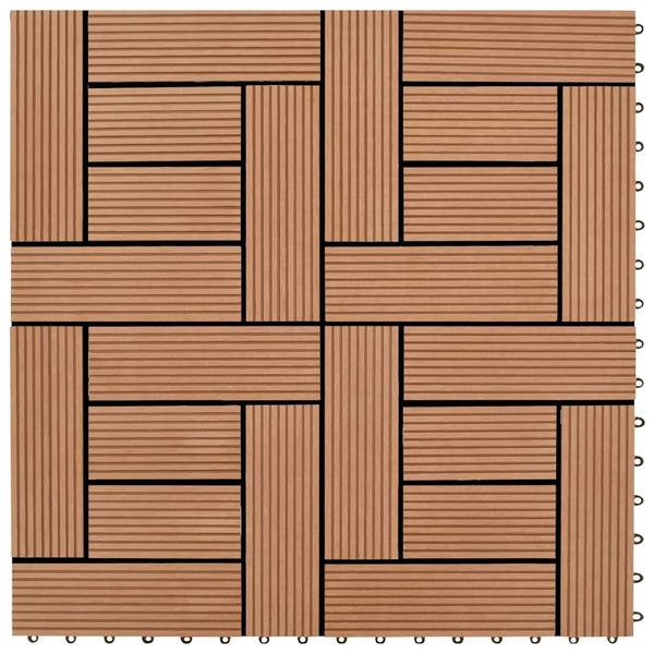 Ruskea terassilaatta wpc Margaritis 30x30cm (1 neliömetri 11 kpl)