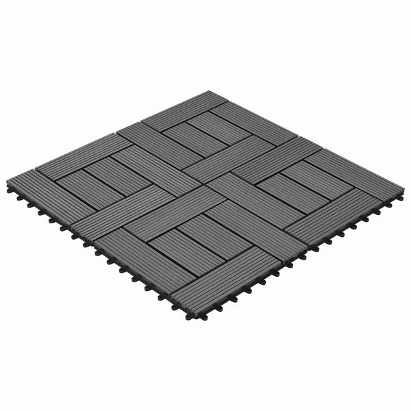 Laudat 11 kpl Harmaa 30 x 30 cm WPC