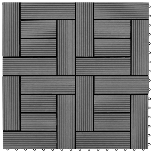 Laudat 11 kpl Harmaa 30 x 30 cm WPC