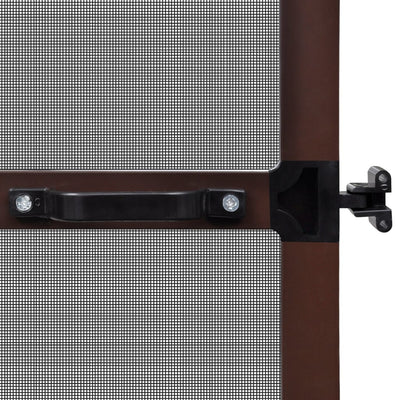 Ruskea saranoitu hyönteisverkko oviin Cezar 100x215cm