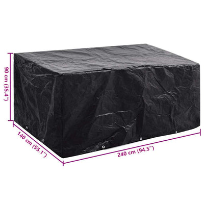 Puutarhakalusteiden suoja Editka 240x140x90cm (8 purjerengasta)