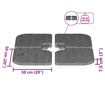 Kannettava päivänvarjon alusta / täytetään vedellä Paisia 60 l