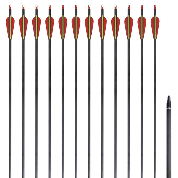 Jousipyssyn Nuolet 30" 0,76 cm Hiilikuitu 12 pcs