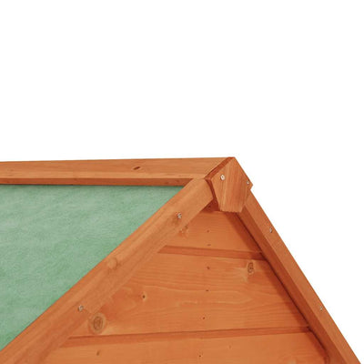 Ruskea puutarhan varastokaappi Remo 42,5x64x190cm