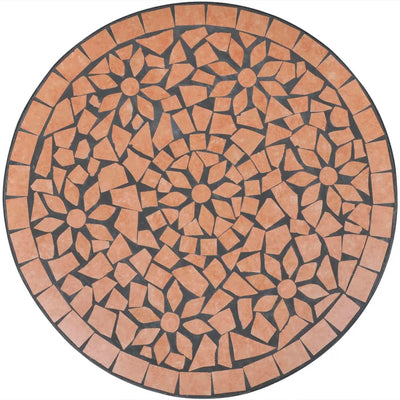 3-osainen Bistrokalustesarja mosaiikki terrakotta