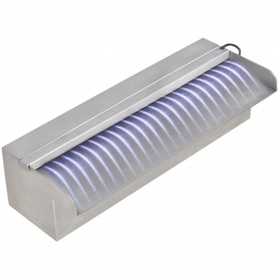 Suorakaide Uima-altaan Suihkulähde LED:llä Ruostumaton Teräs 30 cm