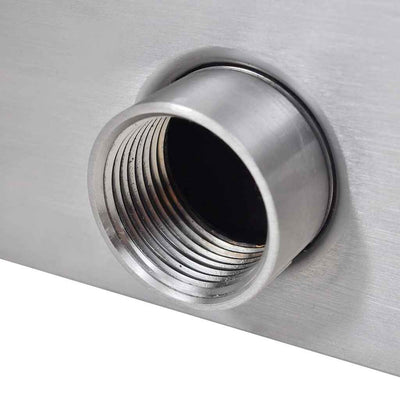 Ruostumaton teräs suorakaide uima-altaan suihkulähde Biborka 30cm (led:llä)