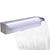 Suorakaide Uima-altaan Suihkulähde LED:llä Ruostumaton Teräs 45 cm
