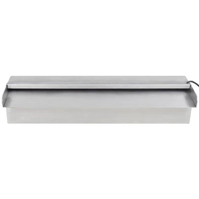Suorakaide Uima-altaan Suihkulähde LED:llä Ruostumaton Teräs 45 cm