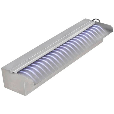 Suorakaide Uima-altaan Suihkulähde LED:llä Ruostumaton Teräs 45 cm