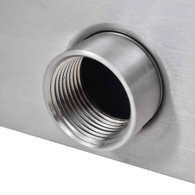 Ruostumaton teräs suorakaide uima-altaan suihkulähde Biborka 45cm (led:llä)