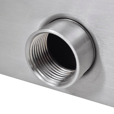 Ruostumaton teräs suorakaide uima-altaan suihkulähde Biborka 60cm (led:llä)