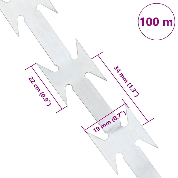BTO-22 piikkilanka 100 m teräs
