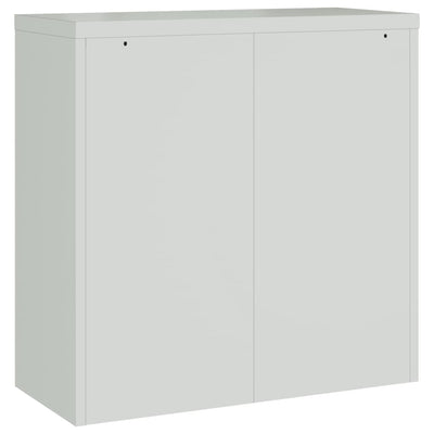 Toimistokaappi 2 ovella 90 cm harmaa metalli