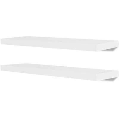Valkoinen seinähylly kirjoille/dvd-levyille Mardari 2 kpl (mdf)