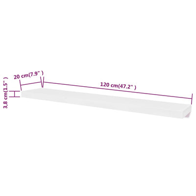 Valkoinen seinähylly kirjoille/dvd-levyille Mardari 2 kpl (mdf)