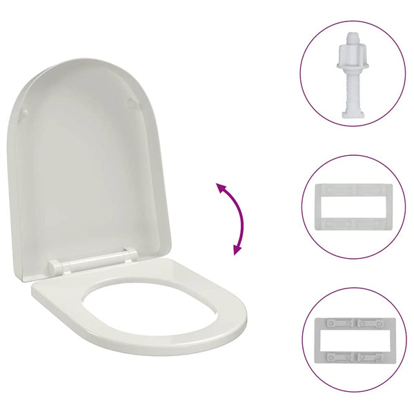 Valkoinen soft-close WC-istuin neliö