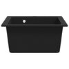 Musta keittiön pesuallas Joan (tasoon päälle asennettava, graniitti)