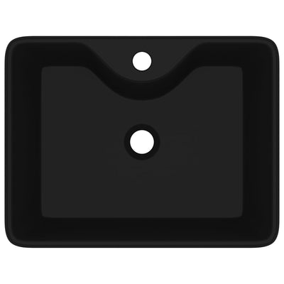 Keraaminen Kylpyhuoneen Pesuallas Hanareiällä Musta Neliö