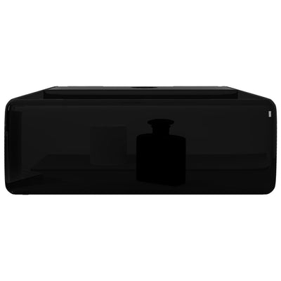 Keraaminen Kylpyhuoneen Pesuallas Hanareiällä Musta Neliö