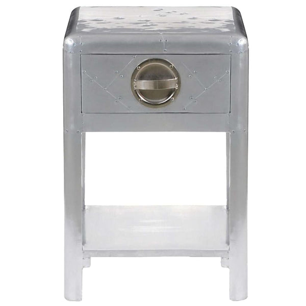 Lentäjän päätypöytä 1 laatikolla vintage-ilmailutyyli