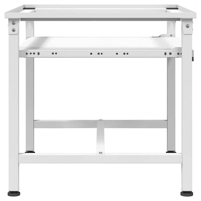 Valkoinen pesukoneen korokejalusta vetohyllyllä Lumperdean