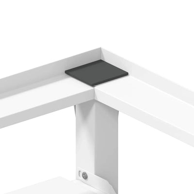 Valkoinen pesukoneen korokejalusta vetohyllyllä Lumperdean