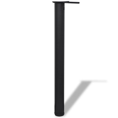 4 Korkeussäädettävää Pöydän Jalkaa Musta 710 mm