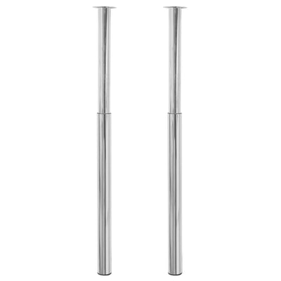 4 Teleskooppista Pöydän Jalkaa Kromi 710 mm-1100 mm
