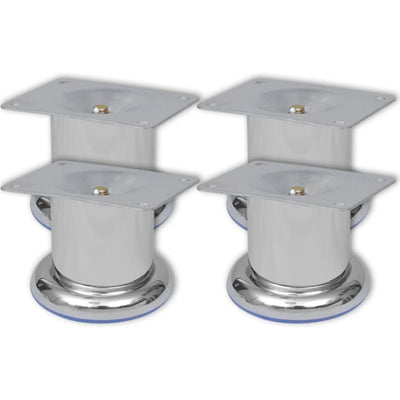 4 Pyöreää Sohvanjalkaa 60 mm kromi