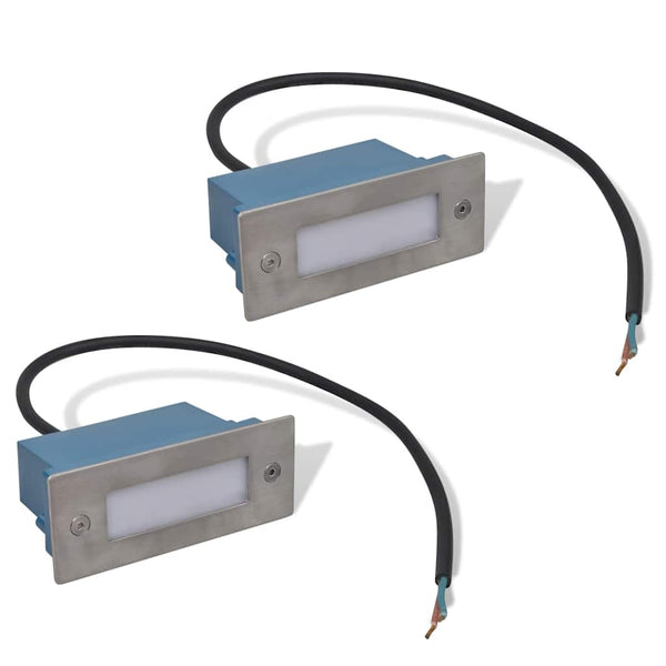 Upotettu LED-porrasvalaisin 2 kpl 44x111x56 mm