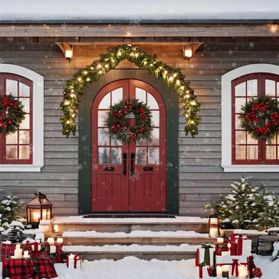 Jouluköynnös led-valoilla Caryn 10 m