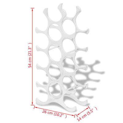 Alumiininen viinipulloteline 15 pullolle Hopea