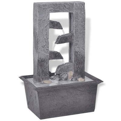 Sisätilan suihkulähde Tiberie (led valolla hartsi)